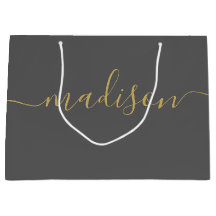 Anpassad Chic Modern Feminist Guld Skrift Grå