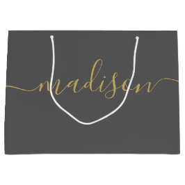 Anpassad Chic Modern Feminist Guld Skrift Grå