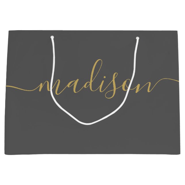 Anpassad Chic Modern Feminist Guld Skrift Grå (Framsidan)