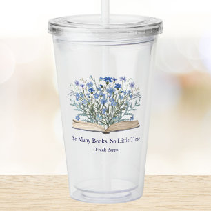Anpassad Citat Blå Blommor Växer Från Bok Take Away Mugg