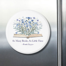Anpassad Citat Blå Vildblommor Växer Från Bok Magnet