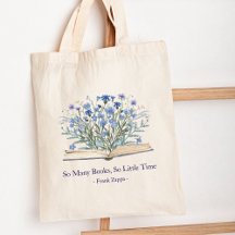 Anpassad Citat Blå Vildblommor Växer Från Bok