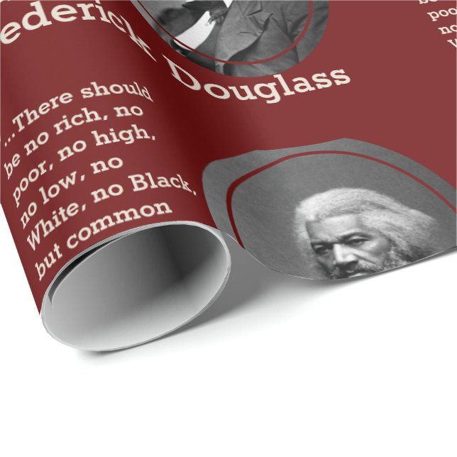 Anpassad Citat Burgundy FREDERICK DOUGLASS Presentpapper (Rullad Hörn)