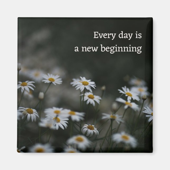 Anpassad Citat / Personlig Daisy Blomma Magnet (Framsidan)