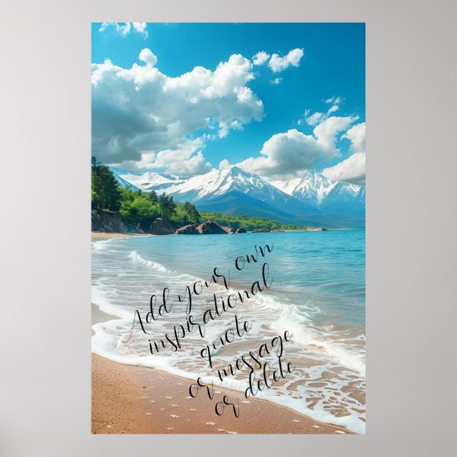 Anpassad Citat Surfare Present Semester Strand Kus Poster (Framsidan)