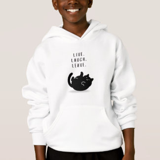 Anpassad Citat Svart Katt Lev Leende Lämna Pojkar T Shirt