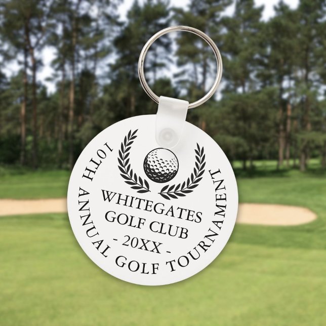 Anpassad Classic Golf Club Turnering  Nyckelring (Custom Classic Golf Club Tournament Keychain)