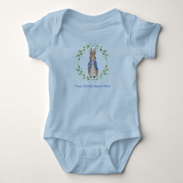 Anpassad Classic kanin kanin blå jacka T Shirt (Framsida)