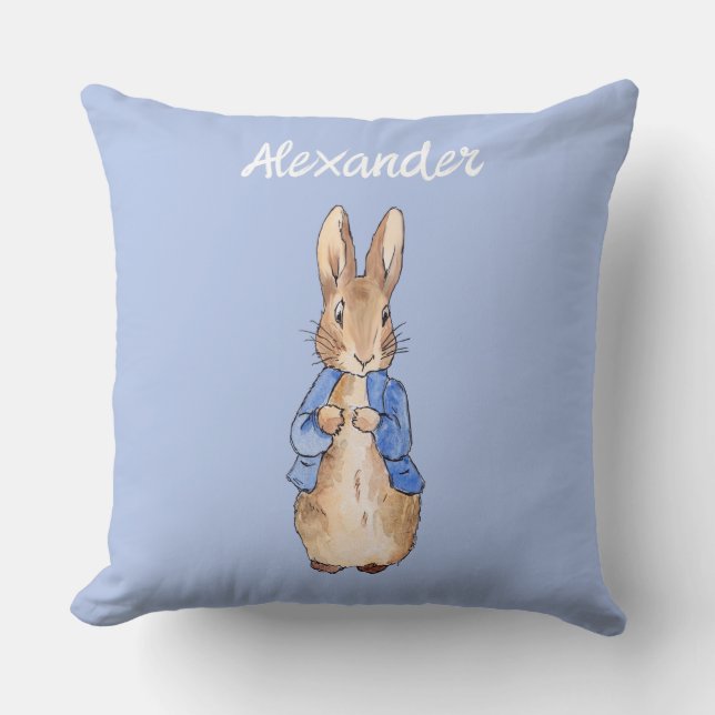 Anpassad Classic Rabbit blå jacka Kudde (Framsida)