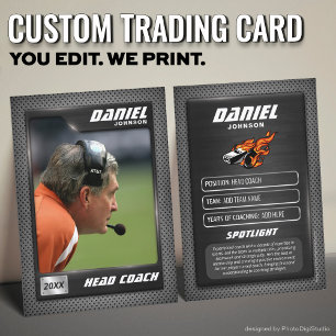 Anpassad Coach Trading Card, Coach Tribute Card Pr