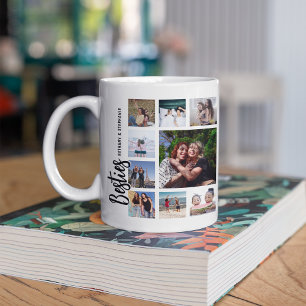 Anpassad collage för bästa vänner kaffemugg
