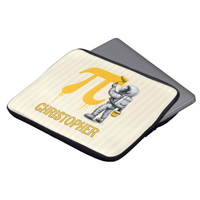 Anpassad cool astronautmålning Pi-symbol Pi-dagen  Laptop Fodral (Framsida topp)