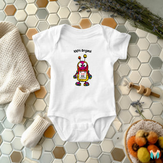 Anpassad Cool Baby Robot med namn och telefonmärke T Shirt