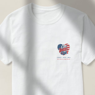 Anpassad "Cool Dads Club" Hjärtan Patriotisk T Shirt