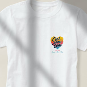 Anpassad "Cool Moms Club"-hjärta T Shirt