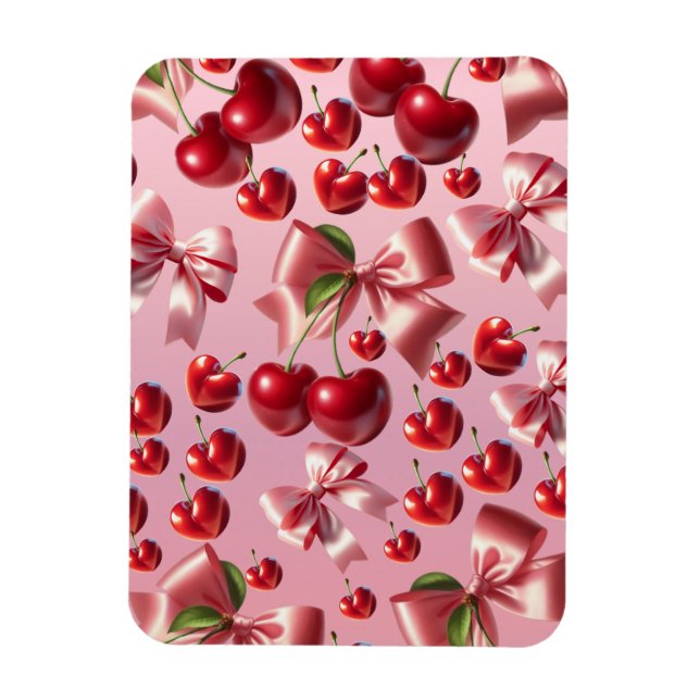 Anpassad Coquette Hjärtbåge Mönster Presentpapper Magnet (Vertikal)