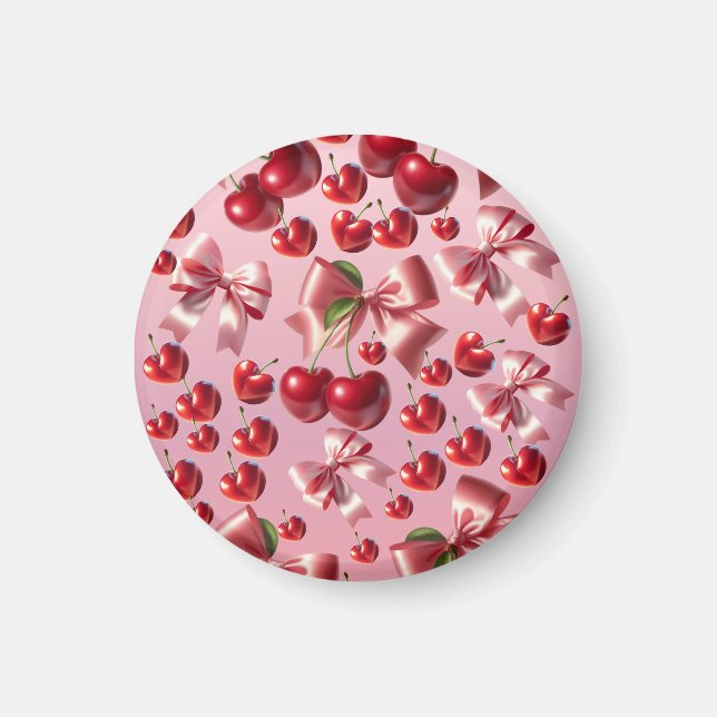 Anpassad Coquette Hjärtbåge Mönster Presentpapper Magnet (Framsidan)