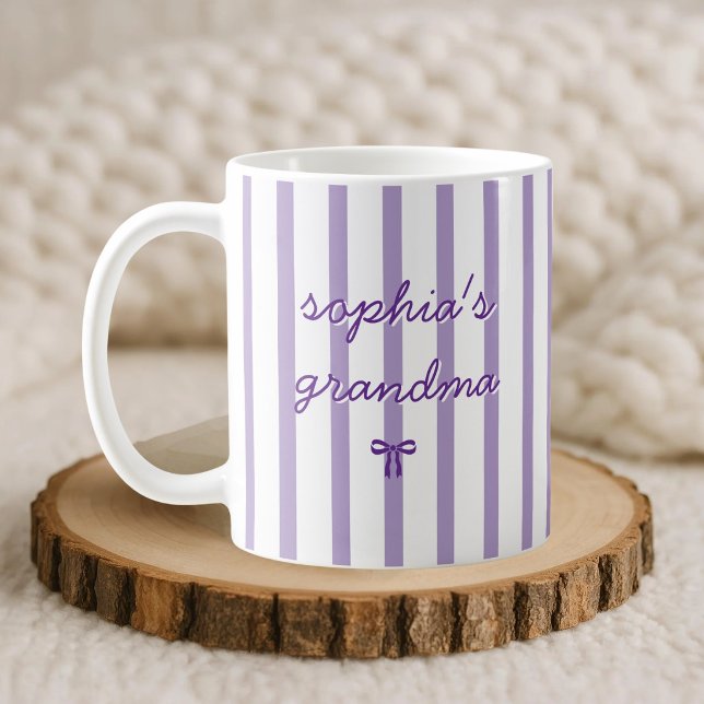 Anpassad Coquette Rand Personlig Mormor Kaffemugg (Skapare uppladdad)