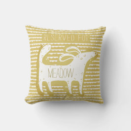 Anpassad Cute Guld Hund Monoprint Dekorativ kudde