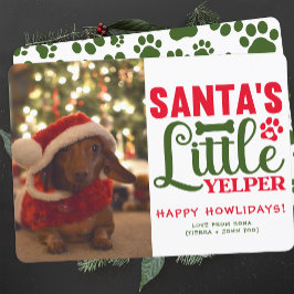 Anpassad Cute Hund Photo jul Puppy Bild Julkort