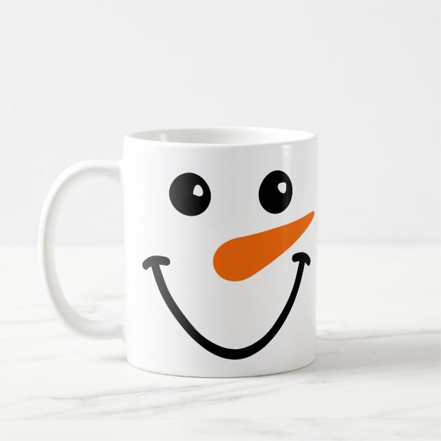 Anpassad Cute Snögubbe Kaffemugg (Vänster)