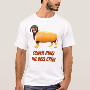 Anpassad Dachshund BBQ-crew Rolig Wienerhund T Shirt