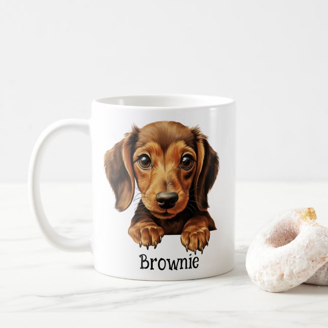 Anpassad Dachshund Kaffemugg (Med munk)
