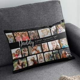Anpassad Daddy 18 Fotokollage Lumbarkudde