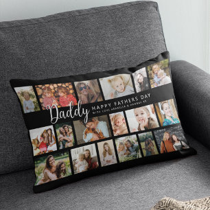Anpassad Daddy 18 Fotokollage Lumbarkudde