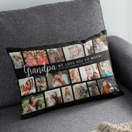Anpassad Daddy 18 Fotokollage Lumbarkudde