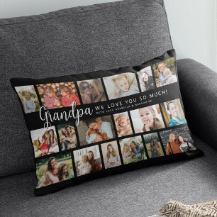 Anpassad Daddy 18 Fotokollage Lumbarkudde