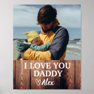 Anpassad Daddy-affisch, jag älskar dig Daddy Foto Poster