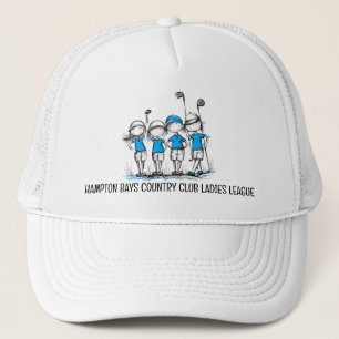 Anpassad Dam Golf League BLUE Hat - Klubb Namn Keps