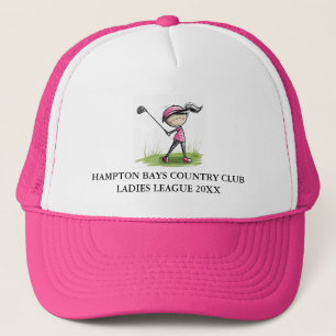 Anpassad Dam Golf League Hat - Tecknad Keps