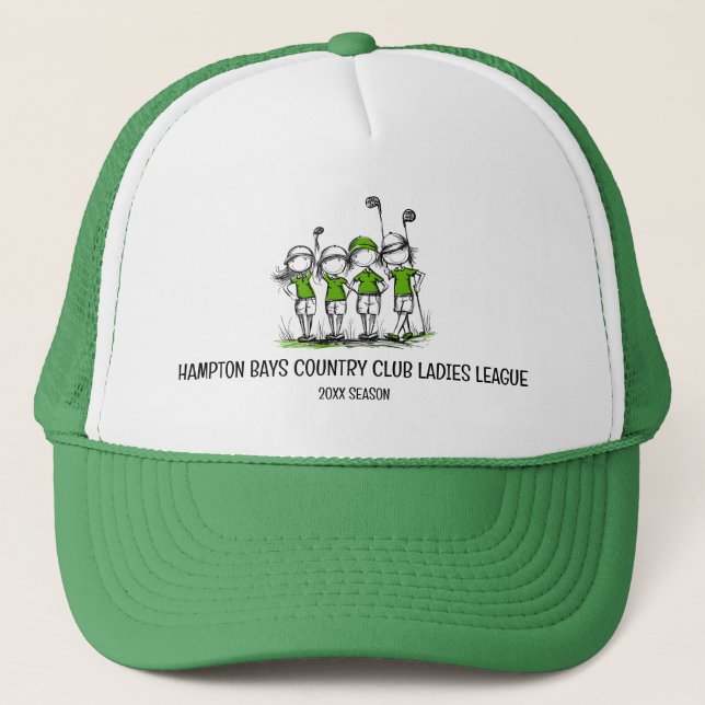 Anpassad Dam Golf League Hat w/Season Keps (Framsida)