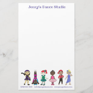 Anpassad Dance Studio School Teacher Ballet Tap Brevpapper
