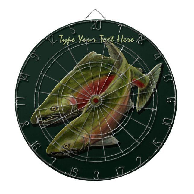 Anpassad Dartboard Gone Fishing Lax Dartboard Piltavla (Framsidan)