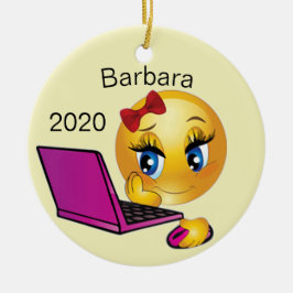 Anpassad datorjulljul julgransprydnad keramik