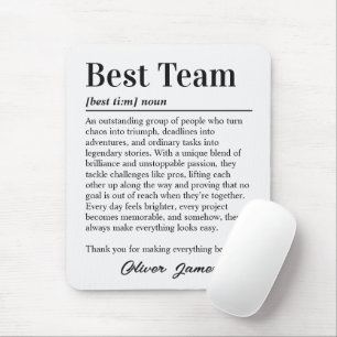Anpassad definition av bästa team kontor musmatta