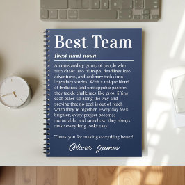 Anpassad definition av bästa team - medarbetarerkä anteckningsbok