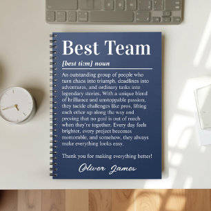 Anpassad definition av bästa team - medarbetarerkä anteckningsbok