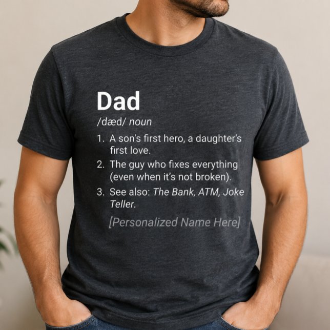 Anpassad definition av Pappa Minimalistisk ordboks T Shirt (Skapare uppladdad)