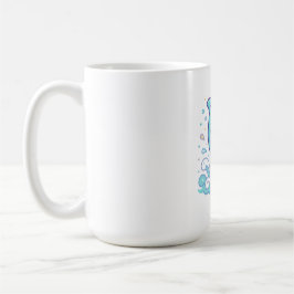 Anpassad delfin med bubbelstänk Söt ocean djur Kaffemugg