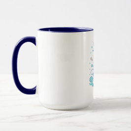 Anpassad delfin med bubbelstänk Söt ocean djur Mugg