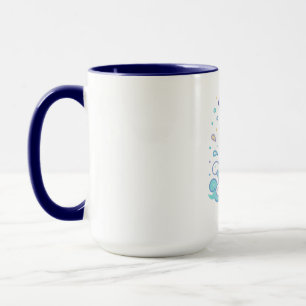 Anpassad delfin med bubbelstänk Söt ocean djur Mugg