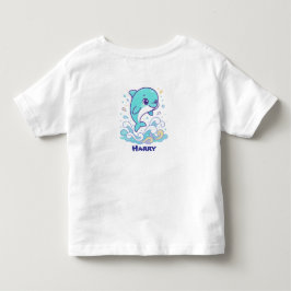 Anpassad delfin med bubbelstänk Söt ocean djur T Shirt