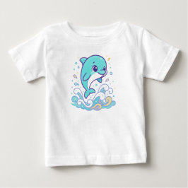 Anpassad delfin med bubbelstänk Söt ocean djur T Shirt
