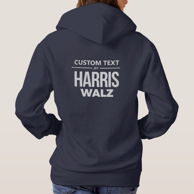 Anpassad design för Harris Walz T Shirt (Baksida)