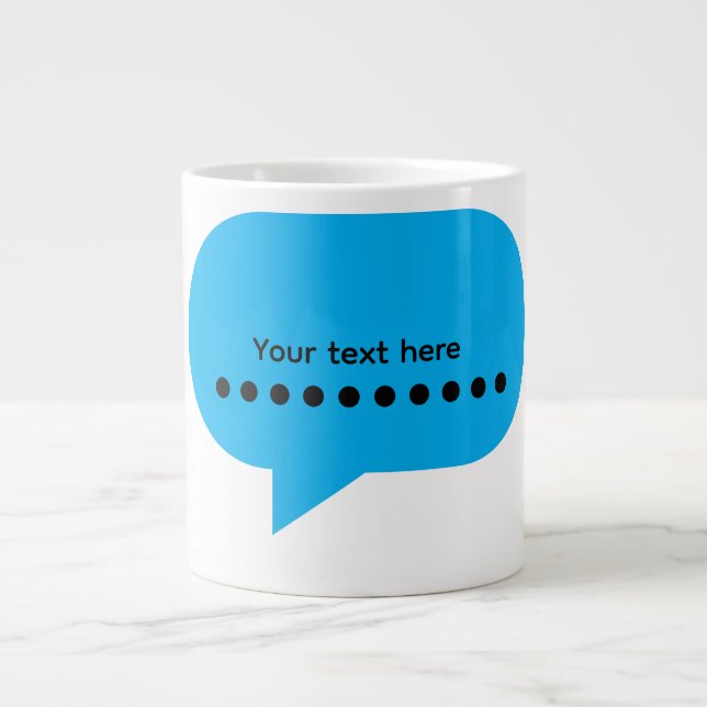 Anpassad design för pratbubblor – Personlig text Jumbo Mugg (Framsidan)