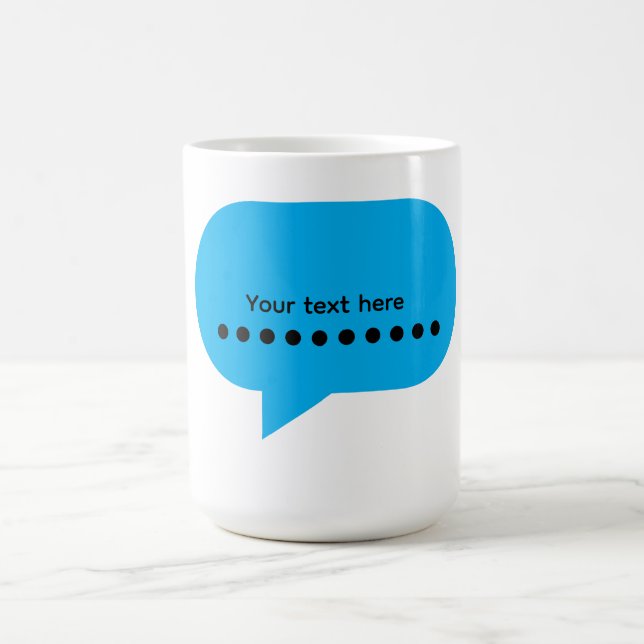 Anpassad design för pratbubblor – Personlig text Kaffemugg (Center)